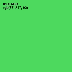 #4DD95D - Emerald Color Image