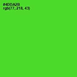 #4DDA2B - Bright Green Color Image