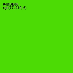 #4DDB06 - Bright Green Color Image