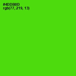 #4DDB0D - Bright Green Color Image