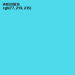 #4DDBEB - Turquoise Blue Color Image