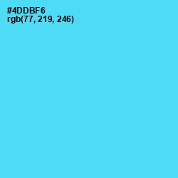 #4DDBF6 - Turquoise Blue Color Image