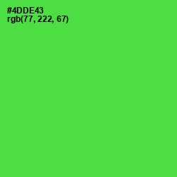 #4DDE43 - Screamin' Green Color Image