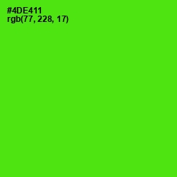 #4DE411 - Bright Green Color Image