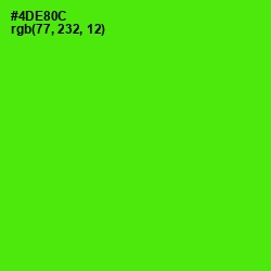 #4DE80C - Bright Green Color Image