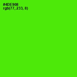 #4DE908 - Bright Green Color Image