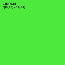 #4DE93D - Bright Green Color Image