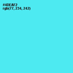 #4DEAF2 - Turquoise Blue Color Image