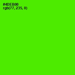 #4DEB00 - Bright Green Color Image