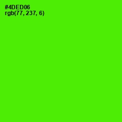 #4DED06 - Bright Green Color Image