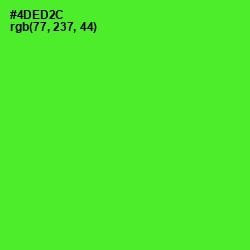 #4DED2C - Bright Green Color Image