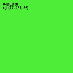 #4DED38 - Bright Green Color Image