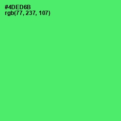 #4DED6B - Screamin' Green Color Image