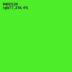 #4DEE29 - Bright Green Color Image