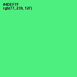 #4DEF7F - Screamin' Green Color Image