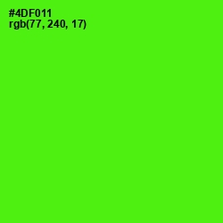 #4DF011 - Bright Green Color Image