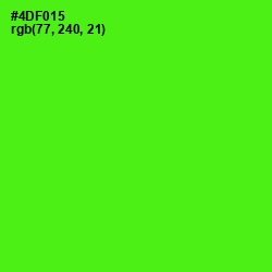 #4DF015 - Bright Green Color Image