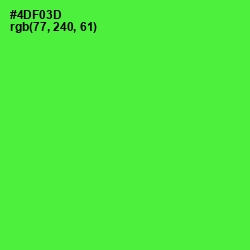 #4DF03D - Bright Green Color Image