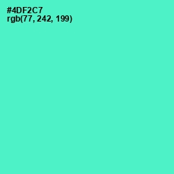 #4DF2C7 - Downy Color Image