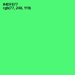 #4DF877 - Screamin' Green Color Image