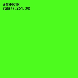 #4DFB1E - Bright Green Color Image