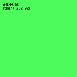 #4DFC5C - Screamin' Green Color Image