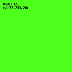 #4DFF1A - Bright Green Color Image