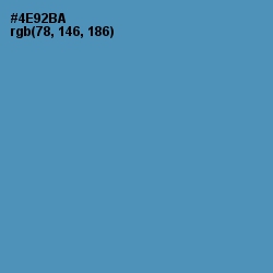 #4E92BA - Hippie Blue Color Image