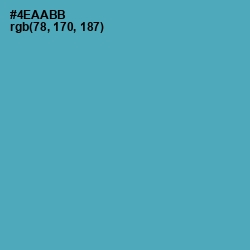 #4EAABB - Fountain Blue Color Image