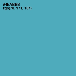 #4EABBB - Fountain Blue Color Image