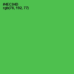 #4EC04D - Emerald Color Image
