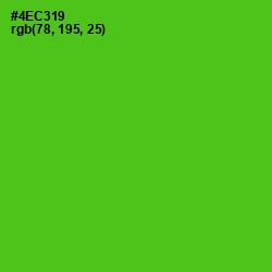 #4EC319 - Bright Green Color Image