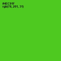 #4EC91F - Bright Green Color Image