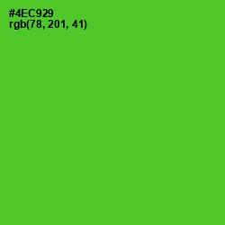 #4EC929 - Bright Green Color Image
