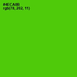 #4ECA0B - Bright Green Color Image