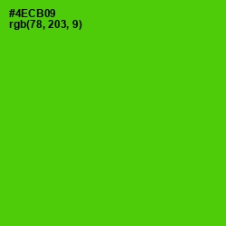 #4ECB09 - Bright Green Color Image