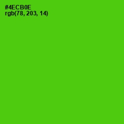 #4ECB0E - Bright Green Color Image