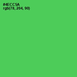 #4ECC5A - Emerald Color Image