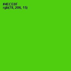 #4ECE0F - Bright Green Color Image