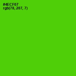 #4ECF07 - Bright Green Color Image