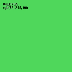 #4ED75A - Emerald Color Image