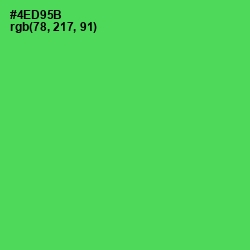 #4ED95B - Emerald Color Image