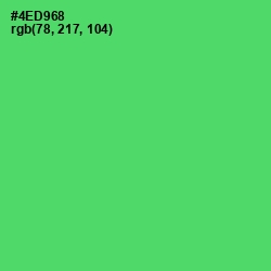 #4ED968 - Emerald Color Image