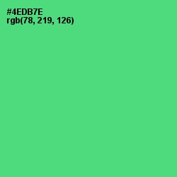 #4EDB7E - Emerald Color Image