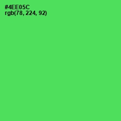 #4EE05C - Emerald Color Image