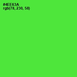 #4EE63A - Bright Green Color Image