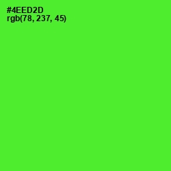 #4EED2D - Bright Green Color Image