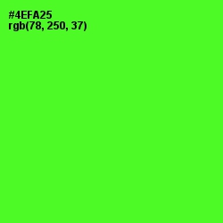 #4EFA25 - Bright Green Color Image
