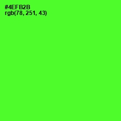 #4EFB2B - Bright Green Color Image