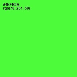 #4EFB3A - Bright Green Color Image